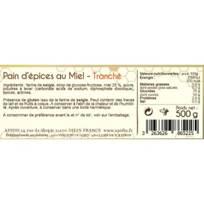 Pain d'épice au miel...